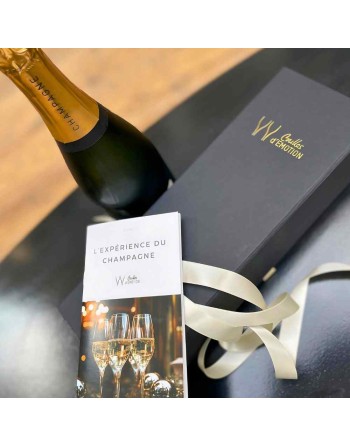 Coffret Cadeau avec Champagne et Livret : idée cadeau d'anniversaire ou fête des mères