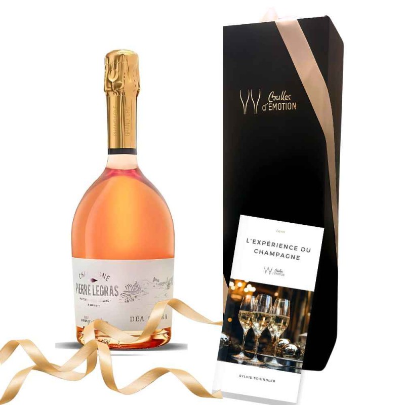 Champagne Rosé en Coffret Champagne Cadeau - guide du champagne - bouteille Ruinart Legras