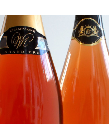 Duo de champagnes rosés